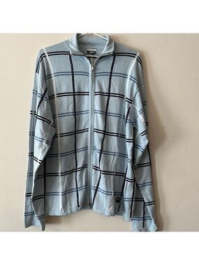 PAUL Smith Jeans Vintage Plaid Striped Zip-Up Cardigan
